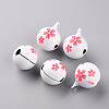 Baking Paint Brass Bell Pendants KKB-S002-019C-2