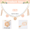 Wooden Banners with Flower Tassels Pendant Hanging Bunting FIND-WH20019-93A-2