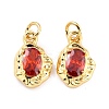 Brass Micro Pave Cubic Zirconia Pendant ZIRC-P089-19G-F-2