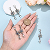 5Pcs Alloy Pendant Decorations HJEW-YW00135-5