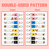 PU Leather & Cotton Name Marker Keychain AJEW-WH0514-001-3