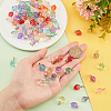 100Pcs 10 Style Two Tone Transparent Spray Painted Glass Pendants GLAA-PH0002-72-3