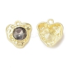 Rack Plating Alloy Glass Pendants PALLOY-P291-03G-05-1