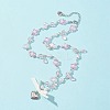 Alloy Heart with Word Pendant Necklace NJEW-FZ00004-14-5