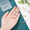 6Pcs 2 Colors Rectangle with Cross Rack Plating Brass Micro Pave Clear Cubic Zirconia Watch Band Clasps KK-BC0009-77-3