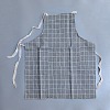 Tartan Pattern Cotton and Linen Sleeveless Apron AJEW-WH20068-002-1