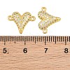 Brass Micro Pave Clear Cubic Zirconia Connestor Charms CU-CBAB3AD-02G-02-3
