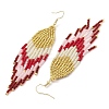Bohemian Style TOHO Round Seed Tassel Dangle Earrings EJEW-MZ00153-4