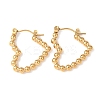 Ion Plating(IP) Heart 304 Stainless Steel Hoop Earrings for Women STAS-A057-19G-1