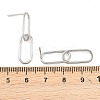 Oval 316 Stainless Steel Dangle Stud Earrings EJEW-D339-04P-5