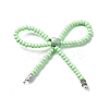 Alloy & Glass Seed Beads Bowknot Chandelier Component Links PALLOY-D359-03F-1