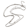 Brass Double Layer Necklaces NJEW-D302-54P-4