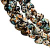 Spray Printed Synthetic Turquoise Beads Strands TURQ-P002-01A-04-4