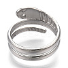 Non-Tarnish 304 Stainless Steel Snake Twist Rings RJEW-N038-114P-4