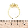 Brass Micro Pave Clear Cubic Zirconia Cuff Rings for Women RJEW-A062-03G-3