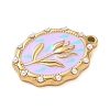 304 Stainless Steel Enamel Pendants STAS-H483-42G-01-2