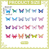100Pcs 3D Butterfly Organza Rinestone Face Eye Stickers MRMJ-ME0001-06-2