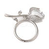 Brass Micro Pave Clear Cubic Zirconia Toggle Clasps KK-A227-20P-1