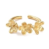304 Stainless Steel Flower Open Cuff Ring Findings X-STAS-K263-04G-2
