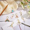 8Pcs 8 Style Rainbow & Cloud & Heart Enamel Dangle Leverback Earrings for Women HJEW-NB0001-35-2