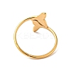 Ion Plating(IP) 201 Stainless Steel Double Whale Tail Finger Ring for Women LS-RJEW-G266-11G-2