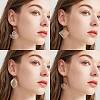 DIY Wood Pendant Drop Earring Making Kit DIY-SZ0007-36-4