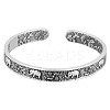 Thailand Elephant Pattern Alloy Cuff Bangles for Men Women FS-WG2CEA0-01-4