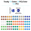 450Pcs 15 Colors Electroplate Glass Beads EGLA-TA0001-93-4
