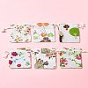 24Pcs 6 Colors Floral Animal Printed Burlap Packing Pouches ABAG-FS0001-13-9