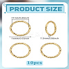 10Pcs Brass Textured Open Jump Rings KK-LP0004-39-2