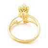 Clear Cubic Zirconia Initial Letter with Crown Adjustable Ring RJEW-M139-17L-3