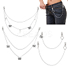 4Pcs 4 Styles Brass Twisted Purse Chains HJEW-PH02054-1