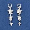 925 Sterling Silver Tassel Pendants STER-P071-09S-2