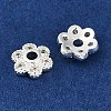 Brass Micro Pave Clear Cubic Zirconia Bead Caps KK-I719-07S-2