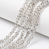 Electroplate Transparent Glass Beads Strands EGLA-A034-T3mm-E15-1
