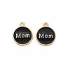 Mother's Day Alloy Enamel Charms X-ENAM-T016-11B-RS-2