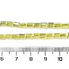 Electroplate Transparent Glass Beads Strands Pearl Luster Plated EGLA-H106-01A-PL05-4