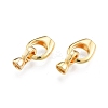 Brass Fold Over Clasps X-KK-A165-01G-3