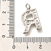 Brass Micro Pave Clear Cubic Zirconia Pendants KK-G521-01P-R-3