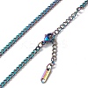 Ion Plating(IP) 304 Stainless Steel Curb Chain Necklace for Men Women NJEW-K245-018B-2