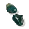Natural Banded Agate(Dyed & Heated) Heart Palm Stone G-Q021-01D-2