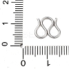 304 Stainless Steel S-Hook Clasps STAS-Z048-06P-01-3