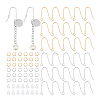 60Pcs 2 Color 316 Stainless Steel Earring Hooks STAS-UN0051-26-1