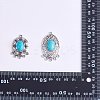 10pcs Turquoise+alloy pendant Vintage alloy earring head diy handmade material(5 styles) JX575A-8