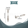 20Pcs PVD Vacuum Plating 304 Stainless Steel Unisex Punk Hip-hop Rock Nail Shape Screw Pierced Stud Earrings EJEW-UN0001-80-3