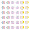 90Pcs 3 Colors Tricolor Opaque Resin Cabochons CRES-TA0001-44-2