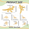 8Pcs 4 Styles Brass Pendants KK-BC0014-82-2