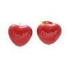Brass Stud Earrings EJEW-F359-06G-3