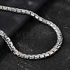 201 Stainless Steel Box Chain Necklaces for Men STAS-V011-01B-P-1-1
