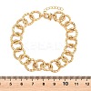 Hammered 304 Stainless Steel Rolo Chain Bracelets for Women BJEW-A160-10G-4